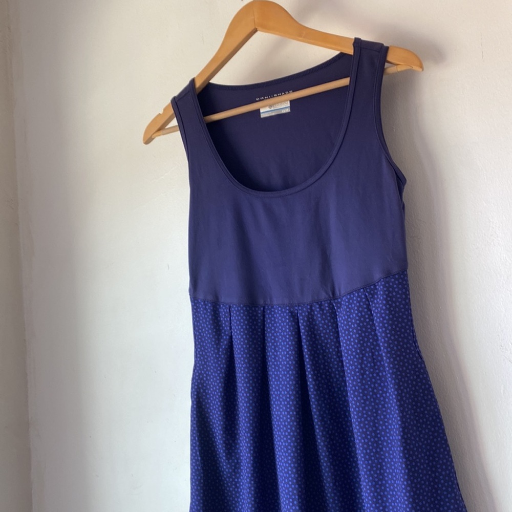 Columbia XS Blue Polka Dot Omni-Shade Sport Dress - Picture 7 of 12
